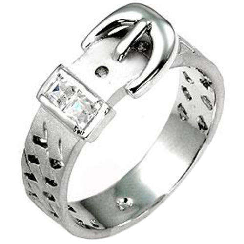 Silver Buckle Ring  # 10 *USA IMPORT* LOCAL STOCK